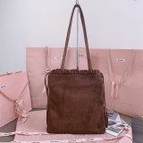 MIU MIU Women Joie Bag Suede Brown tote