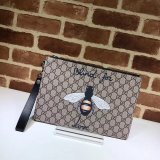 Gucci Best GG Supreme 473904 Bestiary Pouch With Bee