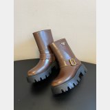Top Quality Prada Leather Booties