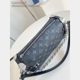 Louis Vuitton M26226 Side Trunk MM East West Monogram Eclipse Bag