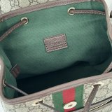 Gucci Ophidia Small Backpack In Beige And Brown GG Fabric 836854 Bag