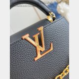 Louis Vuitton Capucines MM Wholesale M48865 Black Cherry Chain Bag