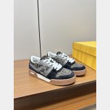Fendi Match Leather Sneakers