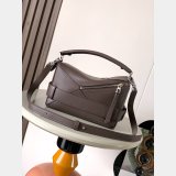 Small Loewe Puzzle Biker Bag In Shiny Calfskin