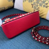 Small Rockstud Grainy Calfskin Crossbody Bag