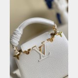 Designer Louis Vuitton Replica Black/White Capucines Mini Capucines M56669 Handbags