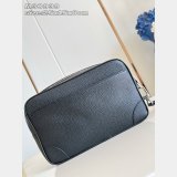 Louis Vuitton Pochette Kasai M30939 Luxury Taiga Leather Black
