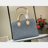 Louis Vuitton OnTheGo MM Monogram Denim M13189 Designer Bag