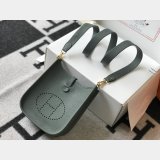 Hermes Mini Evelyne Bag Togo Leather Almond Green