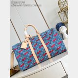 Louis Vuitton LV x TM M13875 Keepall Bandoulière 45 Monogram Denim New Bag