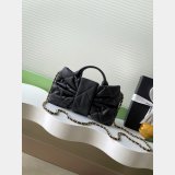 7 Star Mini Bow Velvet-effect Nylon Shopping AS5849 Bag