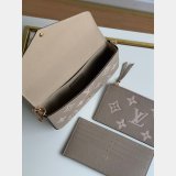 Louis Vuitton Félicie Pochette Monogram Empreinte Leather M69977 Cream Black