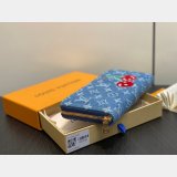 Perfect Louis Vuitton Copy LV x TM Zippy Wallet Monogram Denim