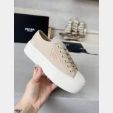 Prada Lace-up Fabric Sneakers