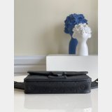 Louis Vuitton Knockoff S Lock Sling Bag Taurillon M58487 Black Bags