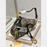 Christian Dior AAA Oblique Saddle Blooming green 9012/0446 Fake Bag