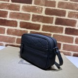Gucci 1:1 GG Rubber-effect 771321 Shoulder Black Replica Bag