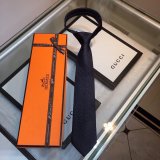 Hermes Replica Mens Silk Tie Geometric Pattern