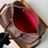 AAA+ Louis Vuitton Replica Speedy Bandoulière 25 30 35 Damier Ebene in Marron