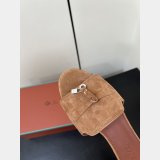 Loro Piana Summer Charms Sandal Suede Goatskin