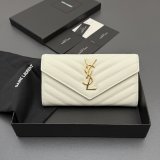 CASSANDRE MATELASSe LARGE FLAP WALLET IN GRAIN LEATHER