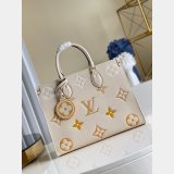 Louis Vuitton Fashion Onthego MM M45717 Cream/Saffron Bag