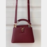 Capucines 1:1 Mirror M25128 Purple-Red Louis Vuitton Fake Handbag