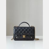 Designer AS4674 25B Lambskin Double C Pocket Handle Handbag