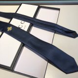 Gucci Men's Blue Double G And Hearts Silk Tie