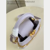 Louis Vuitton The Capucines Light Purple Pearl Flower M48865 Bag