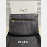 SOFT TRIOMPHE BESACE IN SUPPLE SHINY LAMBSKIN BLACK