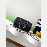 Wholesale AP4474 Black Replica Classic Clutch With Chain Bags
