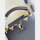 Designer Louis Vuitton Replica Black/White Capucines Mini Capucines M56669 Handbags