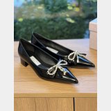Jimmy Choo Black Soft Spazzolato Flat