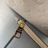 Louis Vuitton M45686 Knockoff Neverfull MM Monogram Empreinte Leather Tourterelle Gray