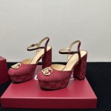 Women's Platform Pump With Double G Canvas