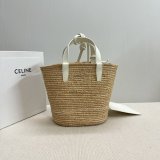 Top Celine TEEN 115802 Hand-woven Raffia Bag