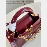 Louis Vuitton Capucines Burgundy Oil Wax M48865 Bag