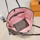 Louis Vuitton Damier Canvas Neverfull MM Bags 32CM Pink N40598