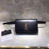 Replicas YSL Saint Laurent Waist Pack Fanny Pack Black Belt Bag