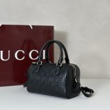 Gucci GG Emblem Small Boston AAA+ 848889 Black Bag