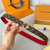Designer LOUIS VUITTON Women Flowergram Belt 30MM