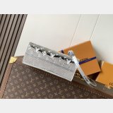 Louis Vuitton On The Go Tote Bag Silver Metallic M26373 Bag