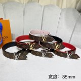 Louis Vuitton Signature Extra Long 35mm Belt Monogram Eclipse Canvas