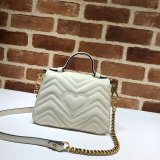 Cheap 547260 Gucci Chevron Leather GG Marmont Mini Top Handle