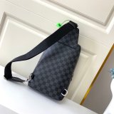 Louis Vuitton Replicas Avenue Sling Bag Damier Graphite Canvas N41719 Grey