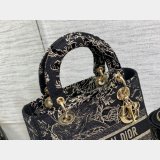 Perfect 1:1 Christian Dior Replicas Lady Best 24CM Black Bag
