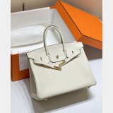 Hermes Birkin 35cm Togo leather Handbags Cream