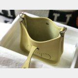 Hermes Mini Evelyne Bag Togo Leather Light yellow