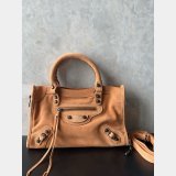 Women Le CityBag in Camel Suede Handbag